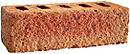 Golden Peach Color Rock Face Clay Brick with Antique Clinker